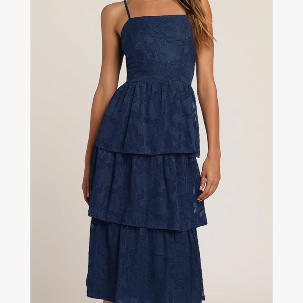 Navy Floral Amazon Dress